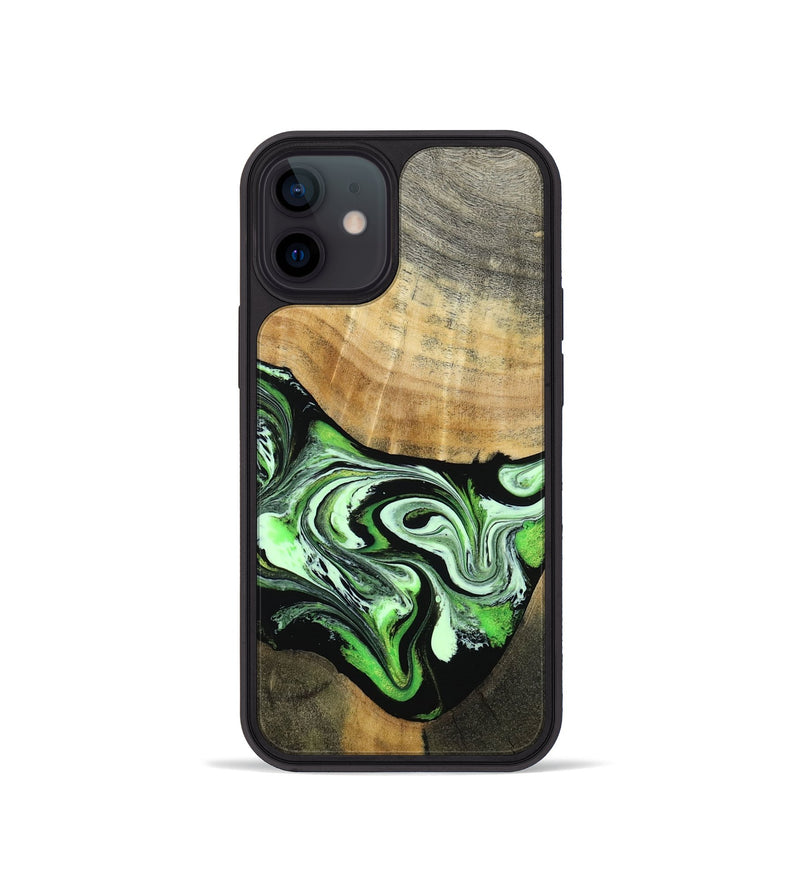 iPhone 12 mini Wood Phone Case - Tomas (Green, 801776)
