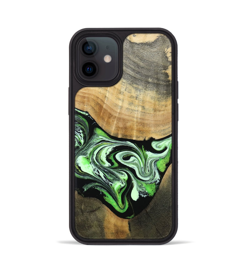 iPhone 12 Wood Phone Case - Tomas (Green, 801776)