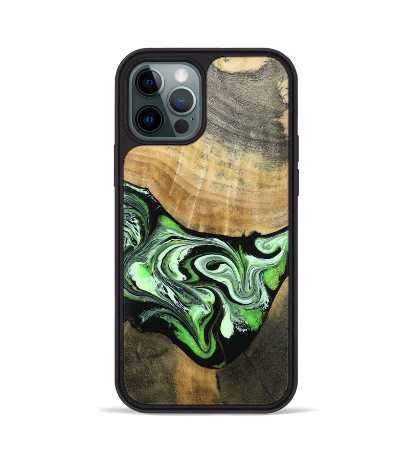 iPhone 12 Pro Wood Phone Case - Tomas (Green, 801776)