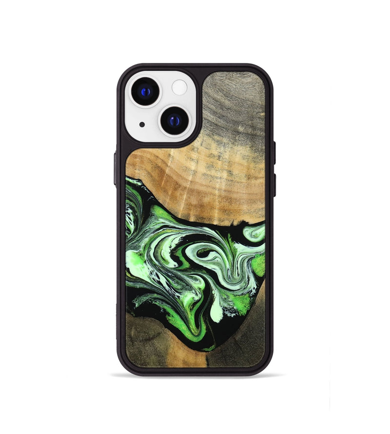 iPhone 13 mini Wood Phone Case - Tomas (Green, 801776)