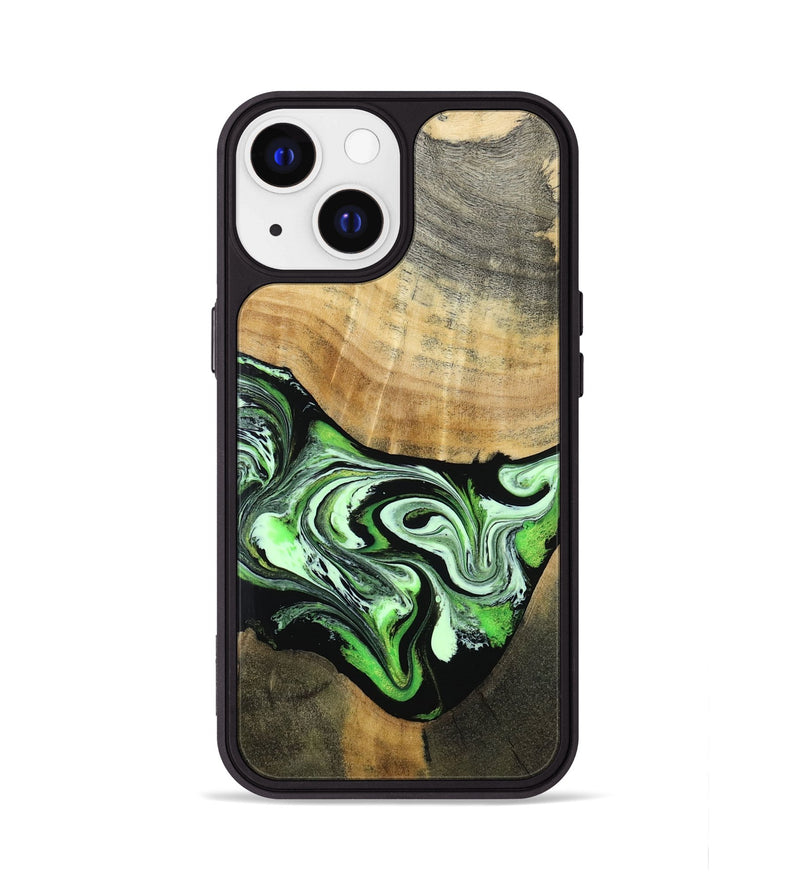 iPhone 13 Wood Phone Case - Tomas (Green, 801776)