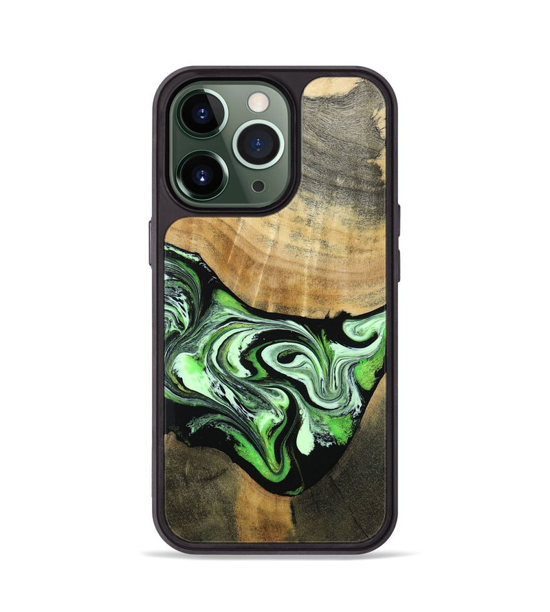 iPhone 13 Pro Wood Phone Case - Tomas (Green, 801776)