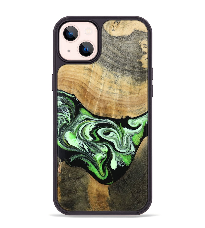 iPhone 14 Plus Wood Phone Case - Tomas (Green, 801776)