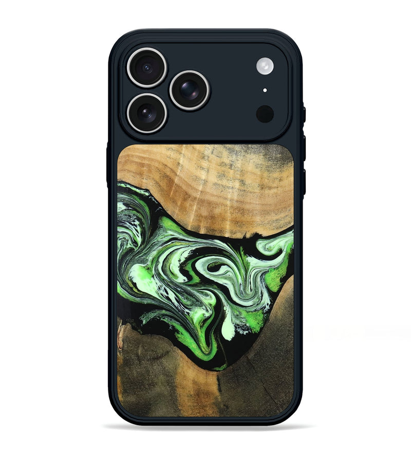 iPhone 17 Pro Max Wood Phone Case - Tomas (Green, 801776)
