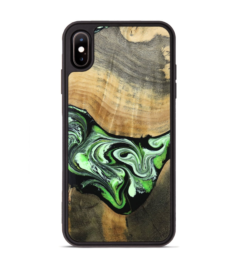 iPhone Xs Max Wood Phone Case - Tomas (Green, 801776)