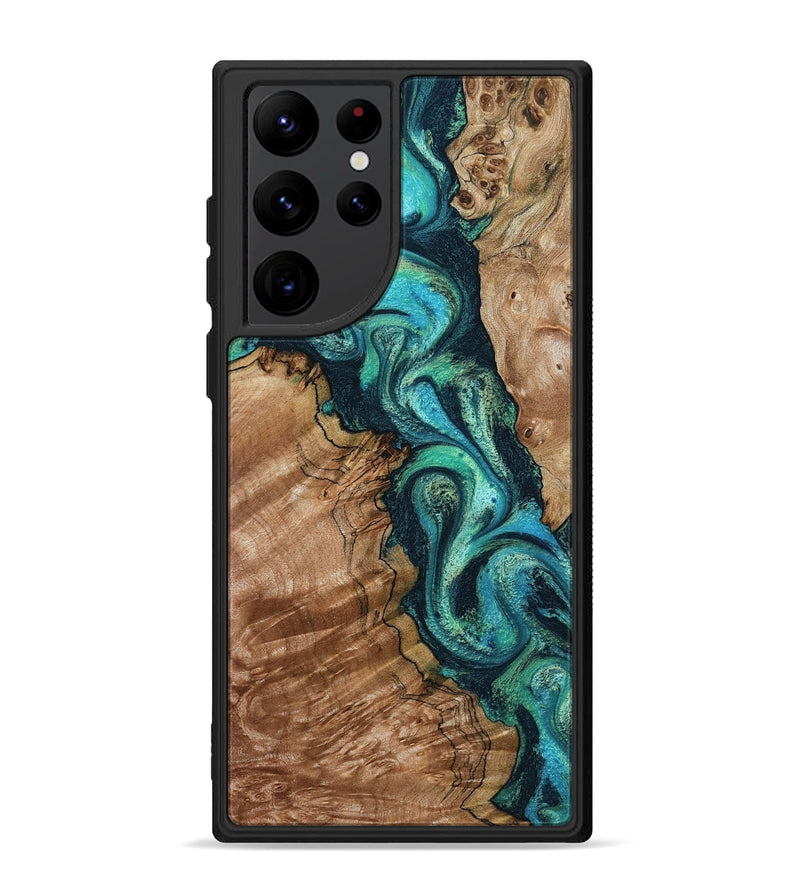 Galaxy S22 Ultra Wood Phone Case - Milena (Green, 801777)