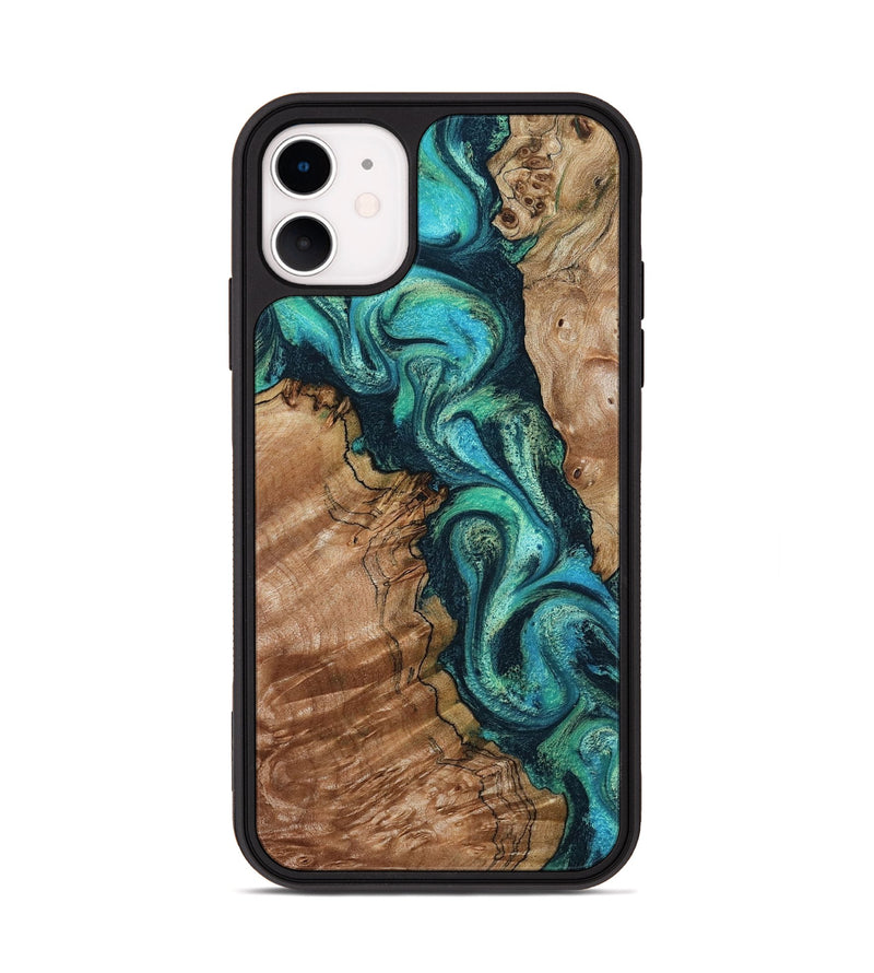 iPhone 11 Wood Phone Case - Milena (Green, 801777)