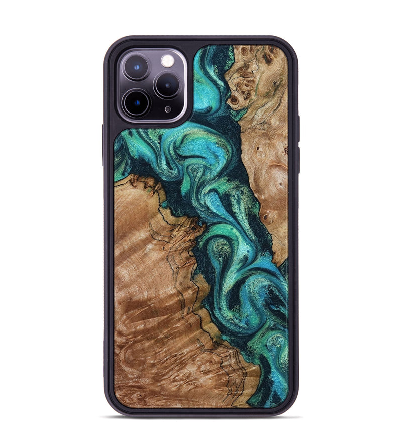 iPhone 11 Pro Max Wood Phone Case - Milena (Green, 801777)