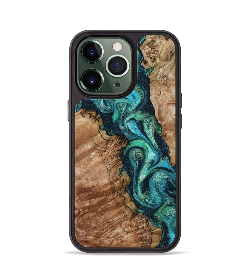 iPhone 13 Pro Wood Phone Case - Milena (Green, 801777)