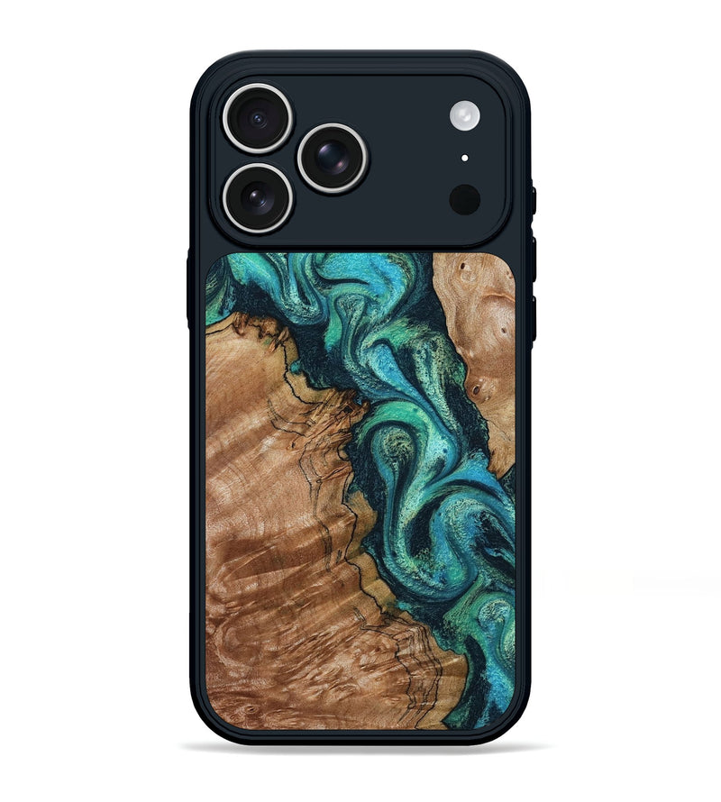 iPhone 17 Pro Max Wood Phone Case - Milena (Green, 801777)
