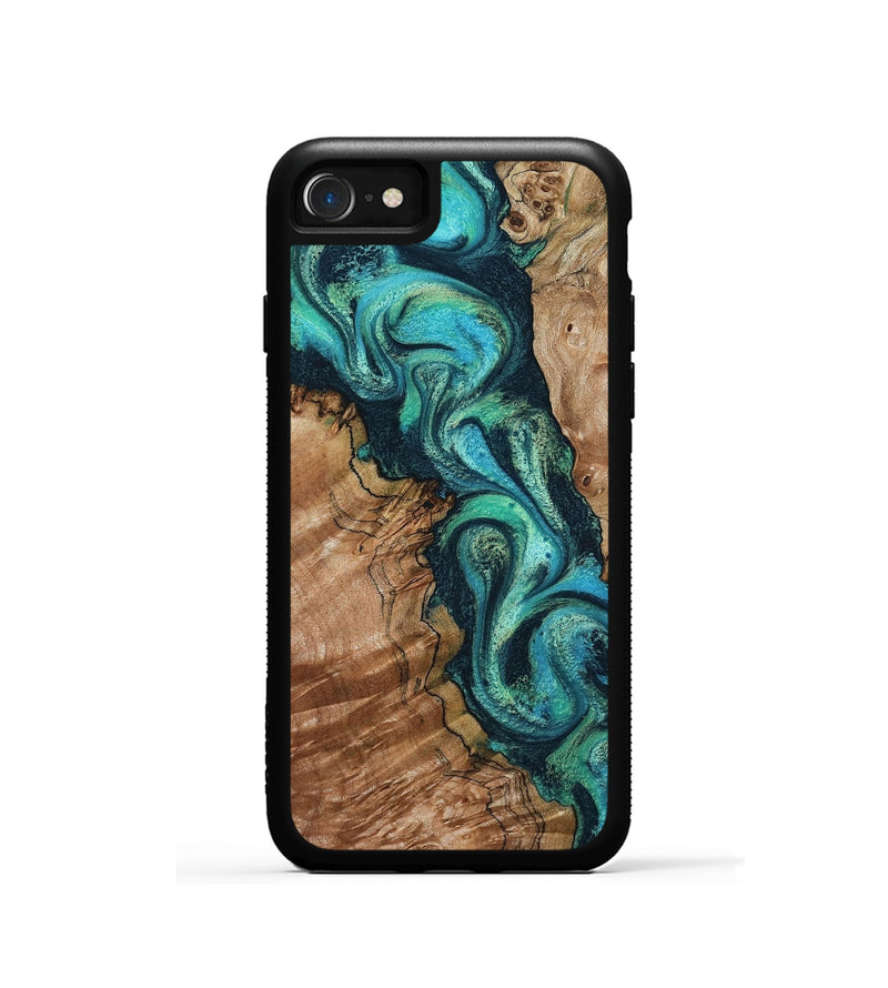 iPhone SE Wood Phone Case - Milena (Green, 801777)