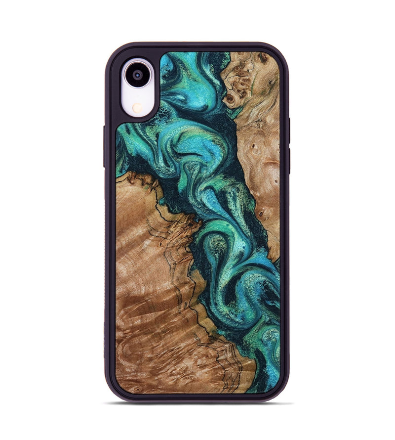 iPhone Xr Wood Phone Case - Milena (Green, 801777)