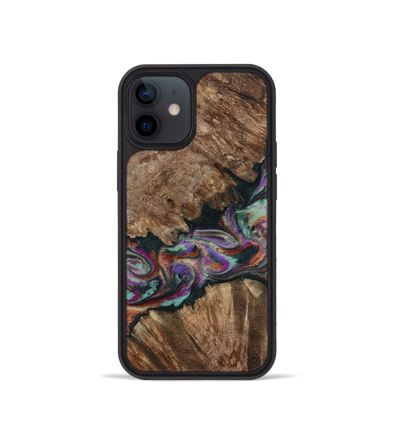 iPhone 12 mini Wood Phone Case - Casey (Green, 801778)