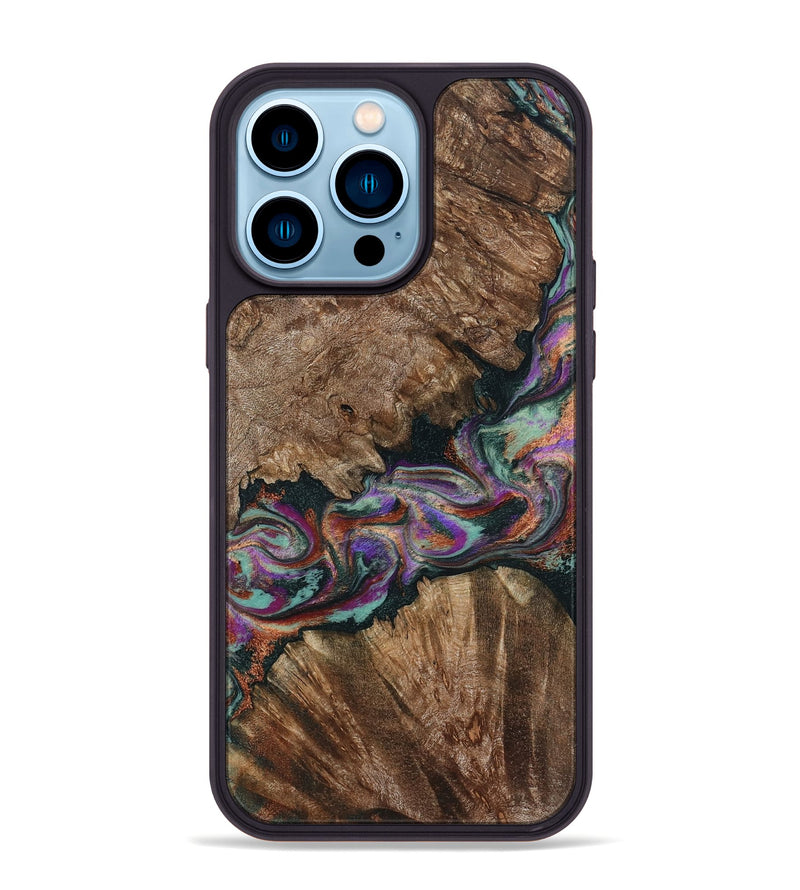 iPhone 14 Pro Max Wood Phone Case - Casey (Green, 801778)