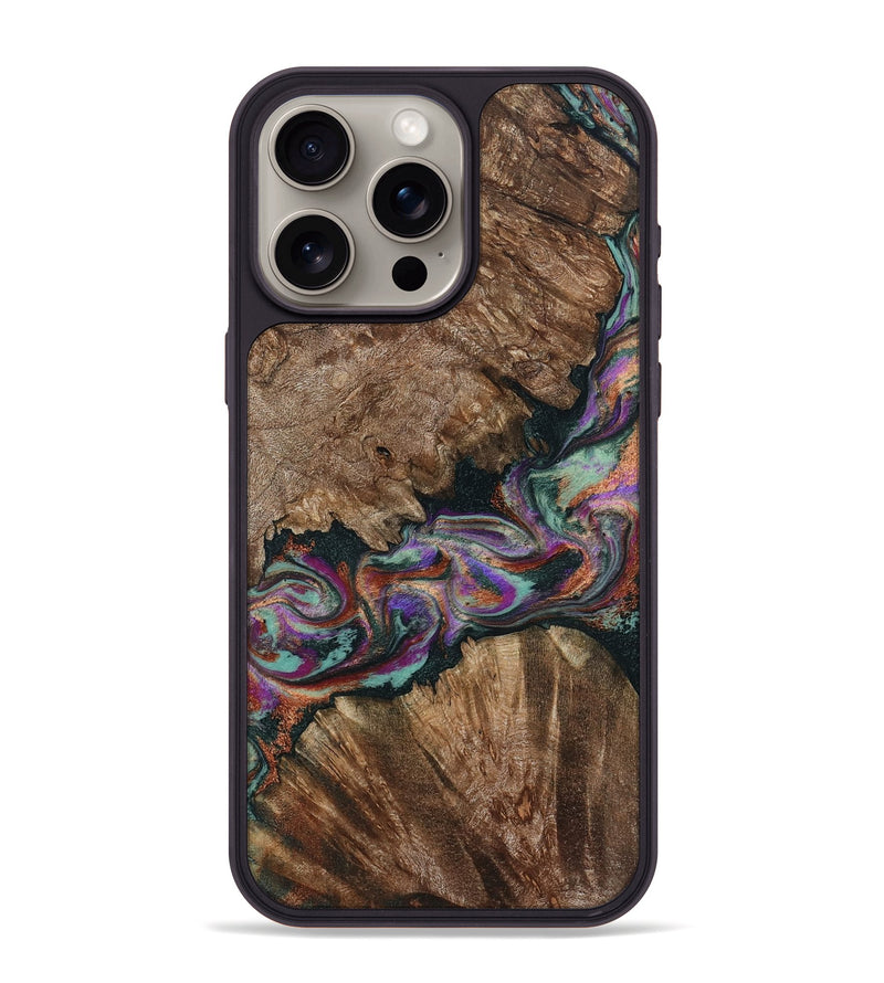 iPhone 15 Pro Max Wood Phone Case - Casey (Green, 801778)