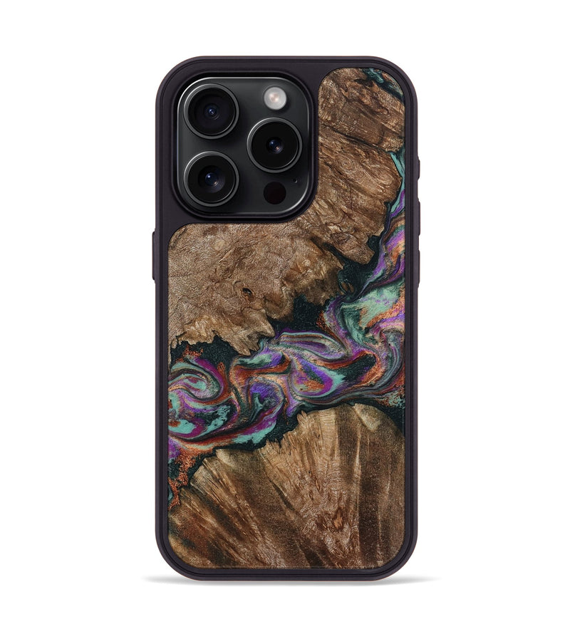 iPhone 15 Pro Wood Phone Case - Casey (Green, 801778)