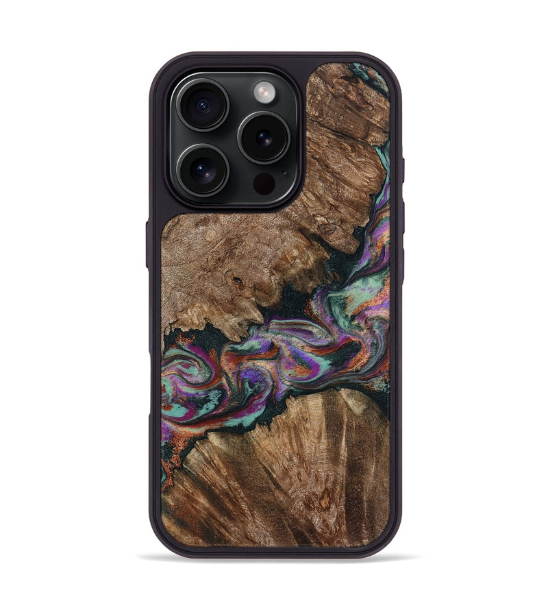 iPhone 16 Pro Wood Phone Case - Casey (Green, 801778)