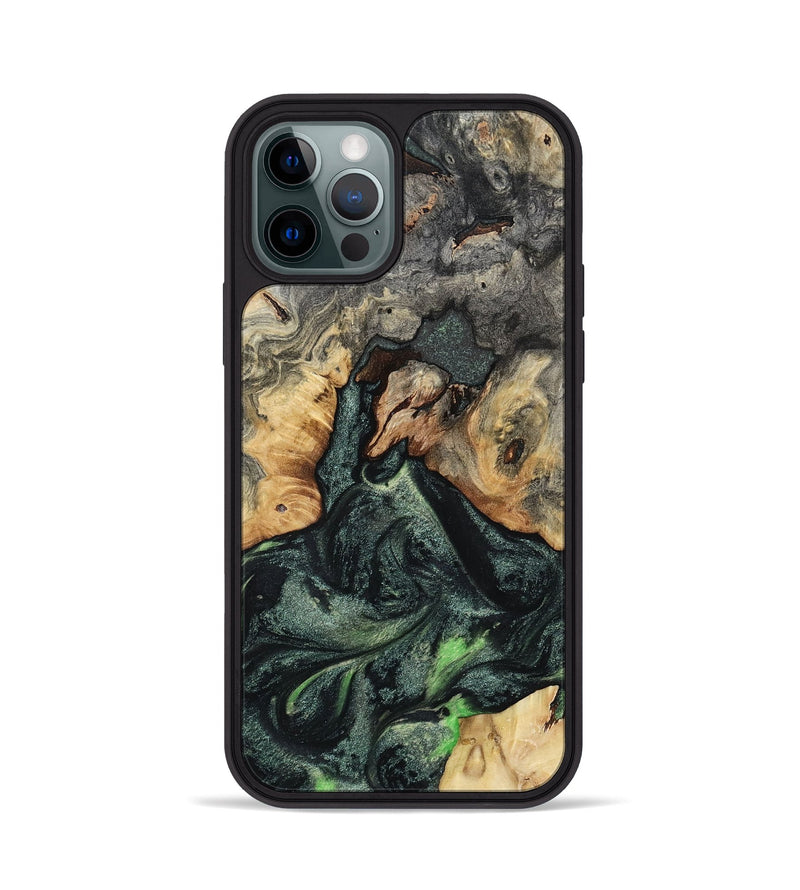 iPhone 12 Pro Wood Phone Case - Darien (Green, 801780)