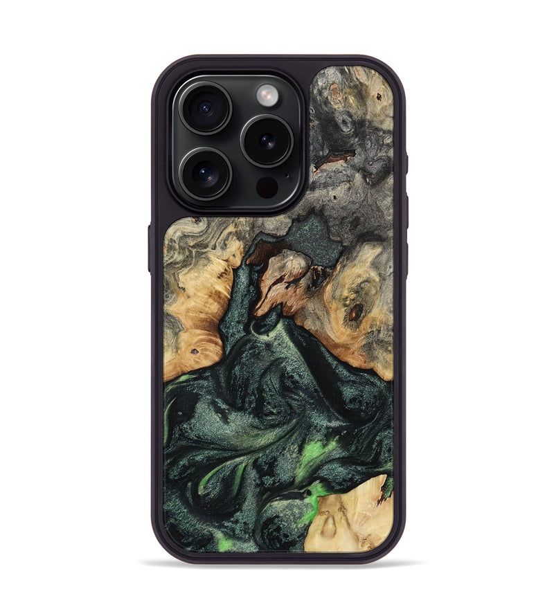 iPhone 15 Pro Wood Phone Case - Darien (Green, 801780)