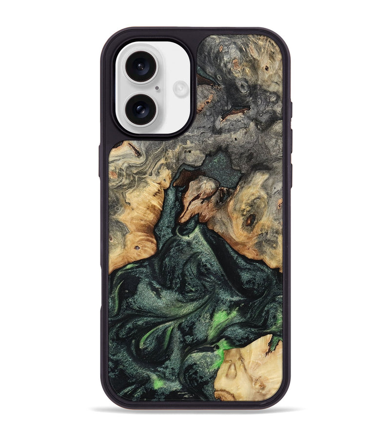 iPhone 16 Plus Wood Phone Case - Darien (Green, 801780)