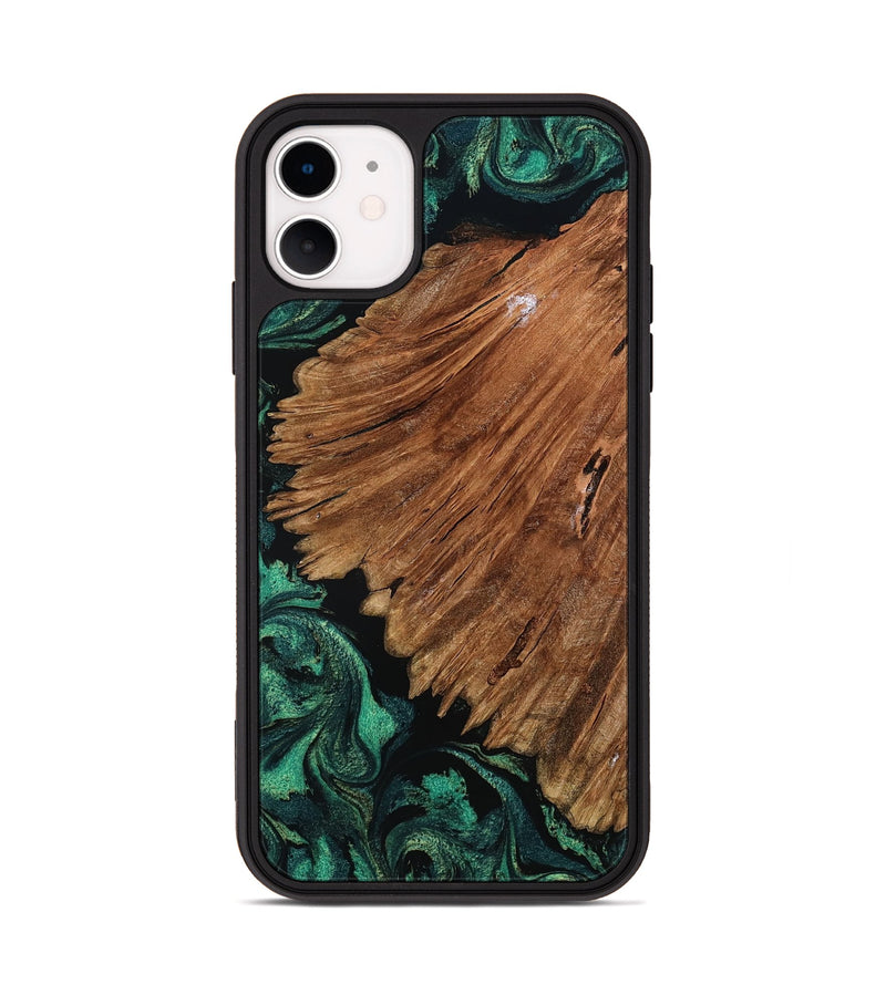 iPhone 11 Wood Phone Case - Tyesha (Green, 801781)