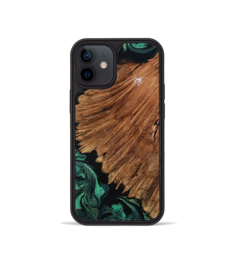iPhone 12 mini Wood Phone Case - Tyesha (Green, 801781)