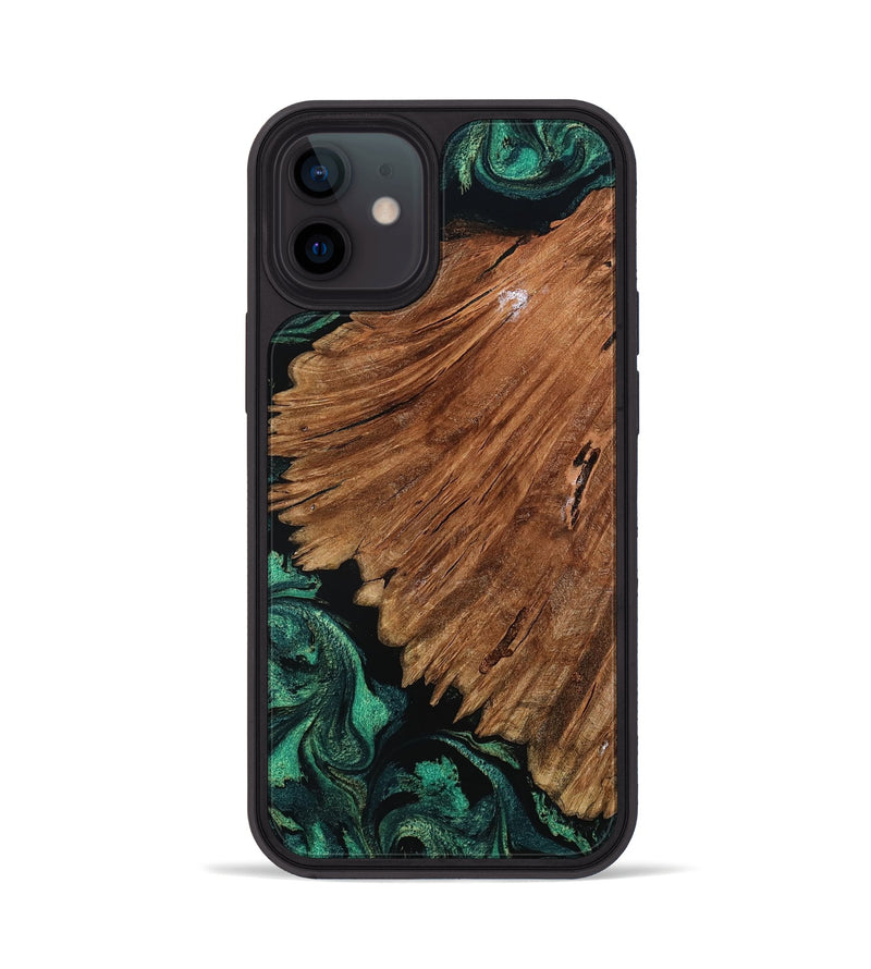 iPhone 12 Wood Phone Case - Tyesha (Green, 801781)