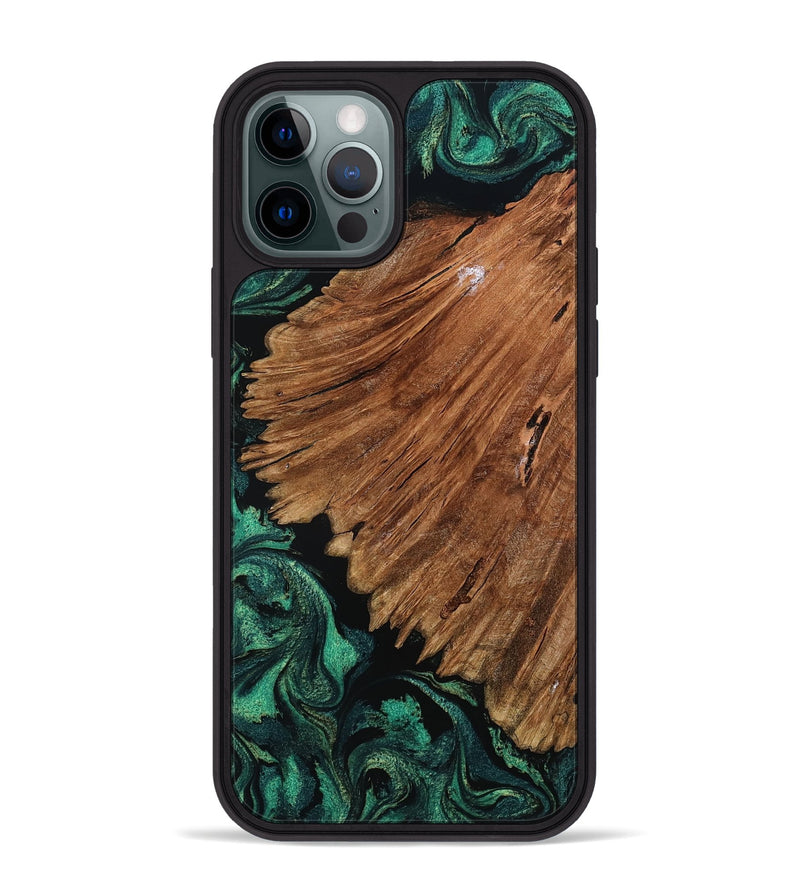 iPhone 12 Pro Max Wood Phone Case - Tyesha (Green, 801781)