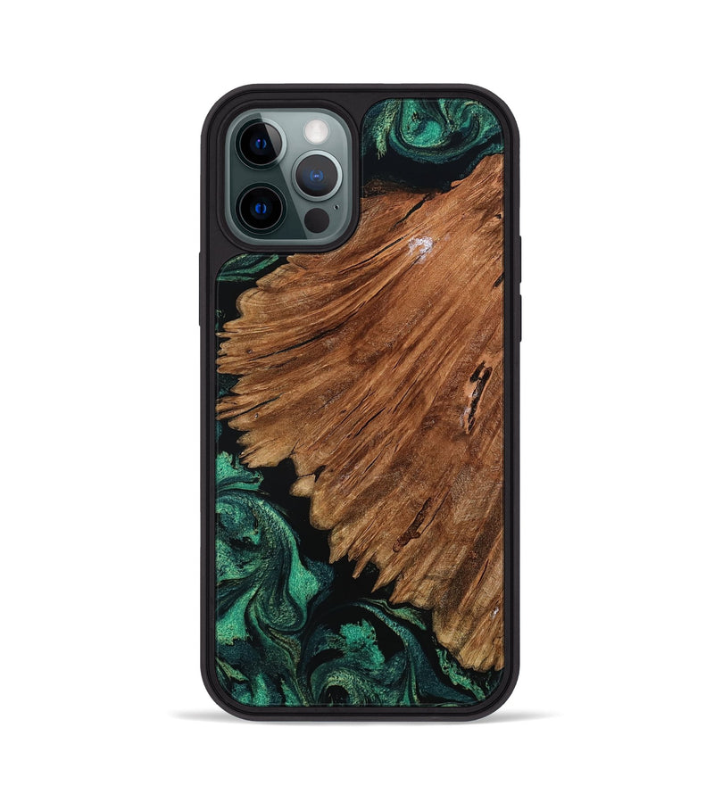 iPhone 12 Pro Wood Phone Case - Tyesha (Green, 801781)