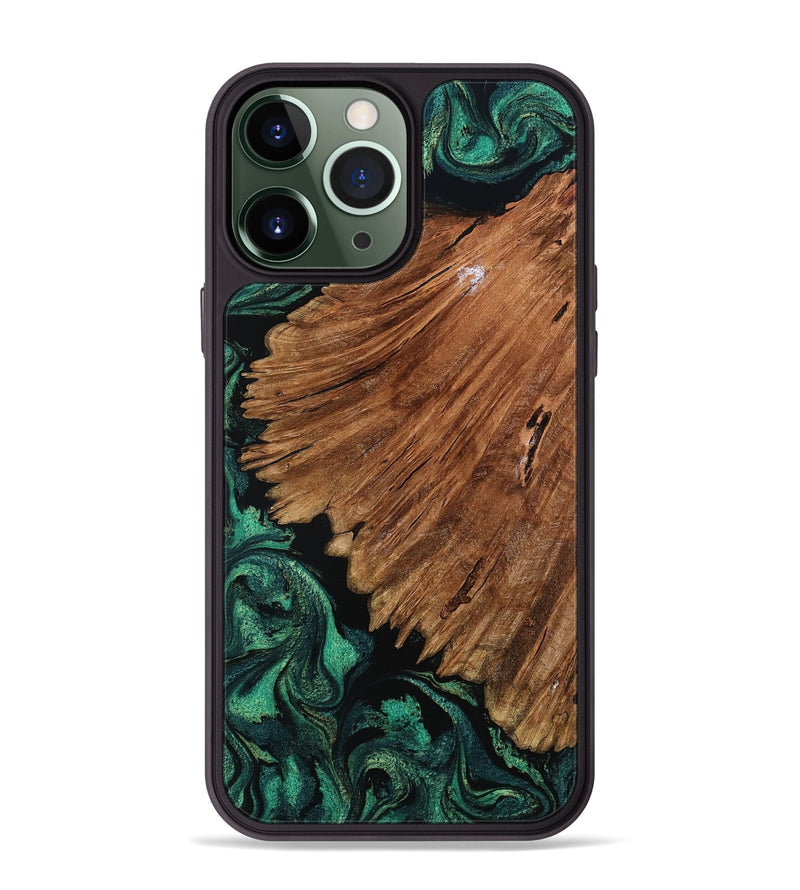 iPhone 13 Pro Max Wood Phone Case - Tyesha (Green, 801781)