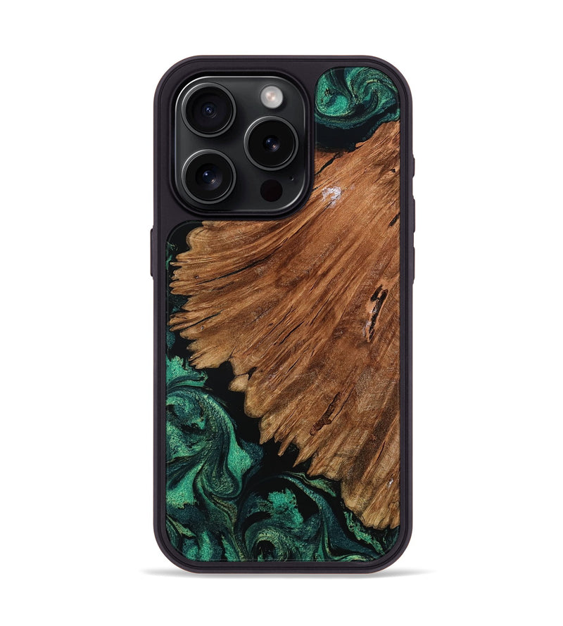 iPhone 15 Pro Wood Phone Case - Tyesha (Green, 801781)