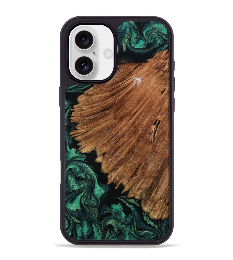 iPhone 16 Plus Wood Phone Case - Tyesha (Green, 801781)