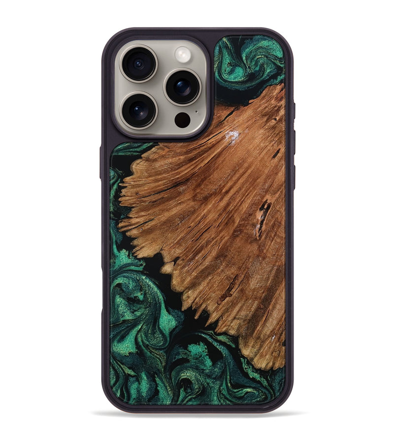 iPhone 16 Pro Max Wood Phone Case - Tyesha (Green, 801781)
