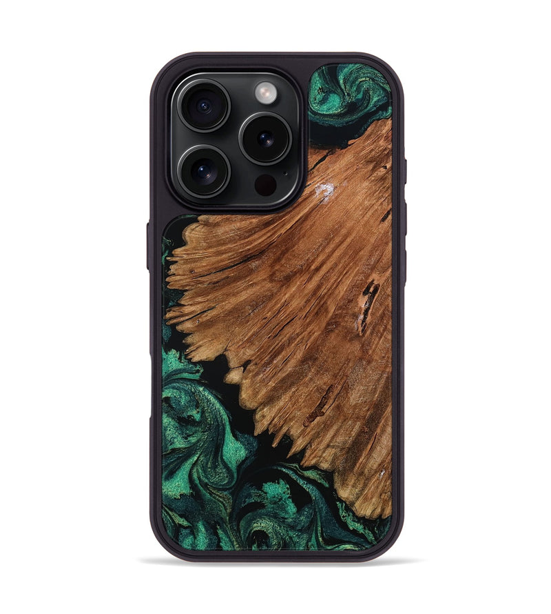 iPhone 16 Pro Wood Phone Case - Tyesha (Green, 801781)