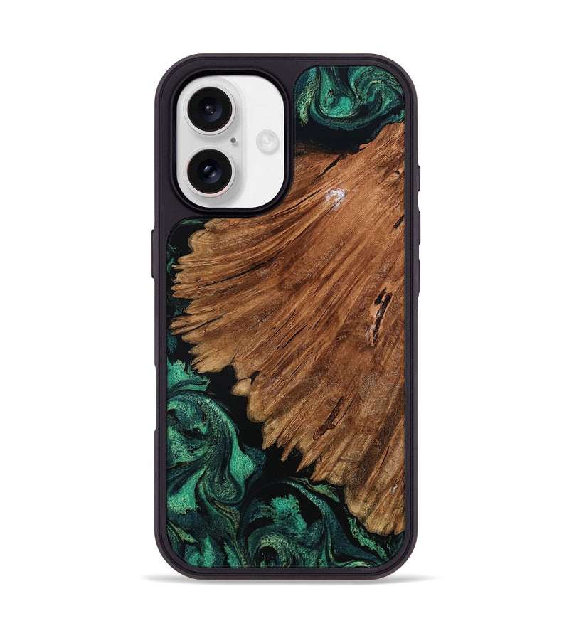 iPhone 17 Wood Phone Case - Tyesha (Green, 801781)