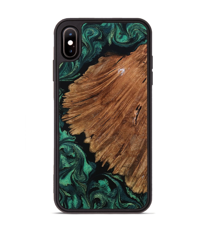 iPhone Xs Max Wood Phone Case - Tyesha (Green, 801781)