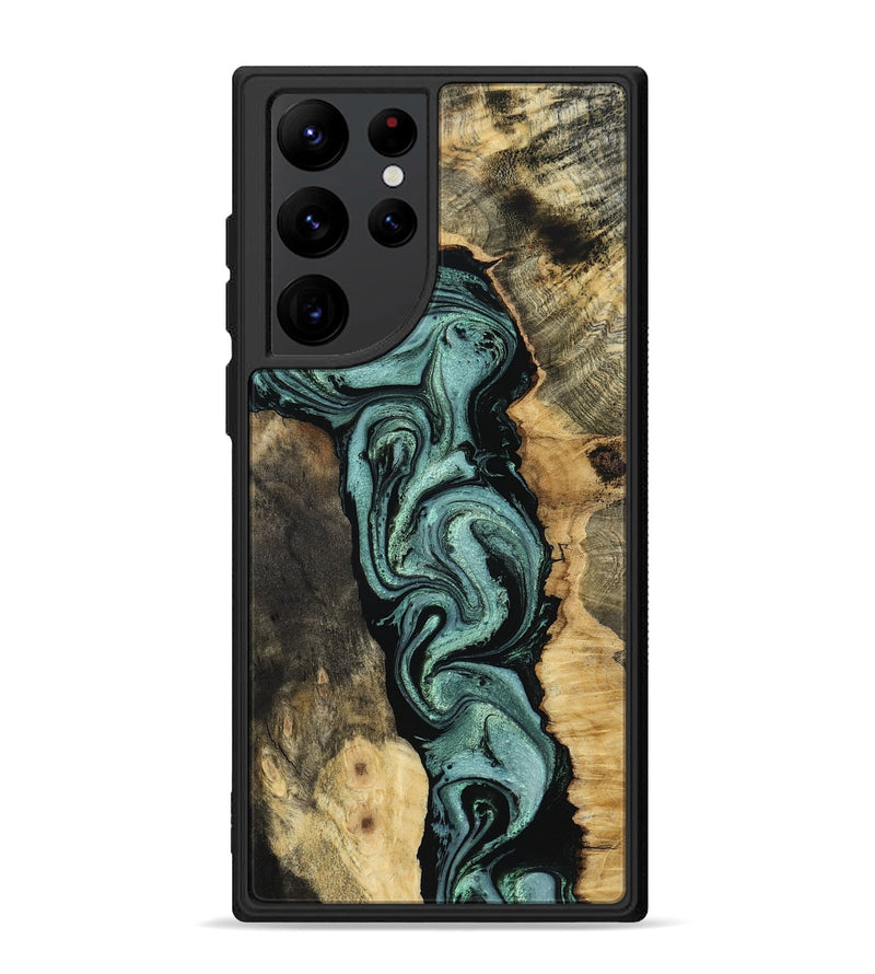 Galaxy S22 Ultra Wood Phone Case - Meaghan (Green, 801782)