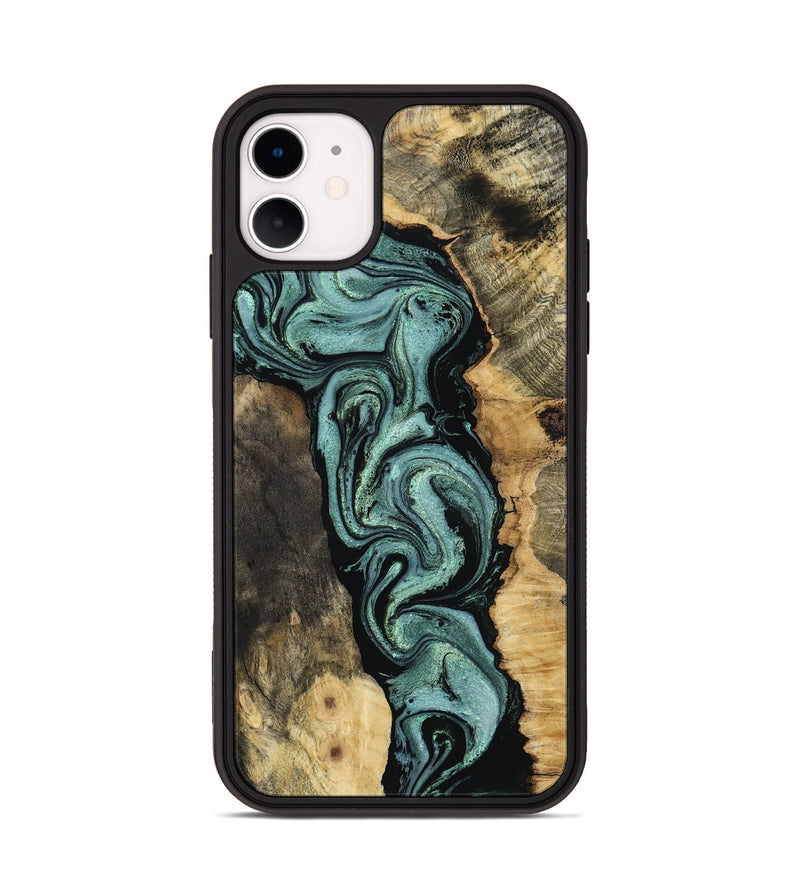iPhone 11 Wood Phone Case - Meaghan (Green, 801782)