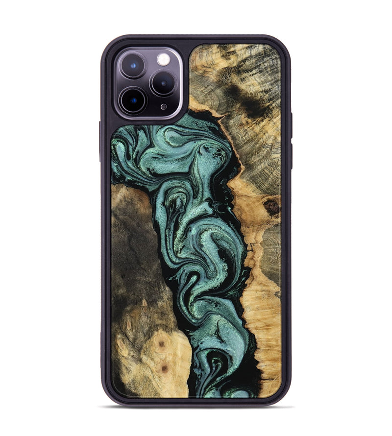 iPhone 11 Pro Max Wood Phone Case - Meaghan (Green, 801782)