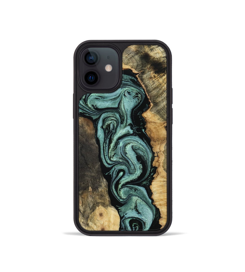 iPhone 12 mini Wood Phone Case - Meaghan (Green, 801782)