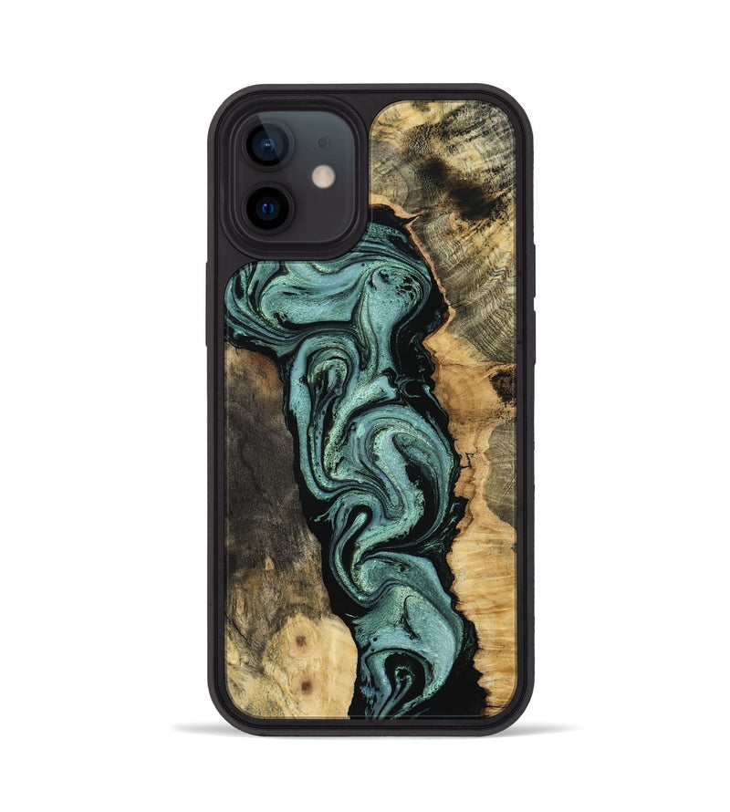iPhone 12 Wood Phone Case - Meaghan (Green, 801782)