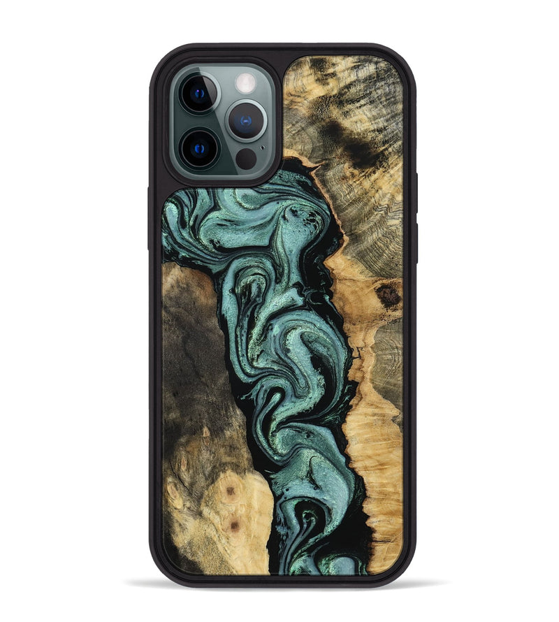iPhone 12 Pro Max Wood Phone Case - Meaghan (Green, 801782)