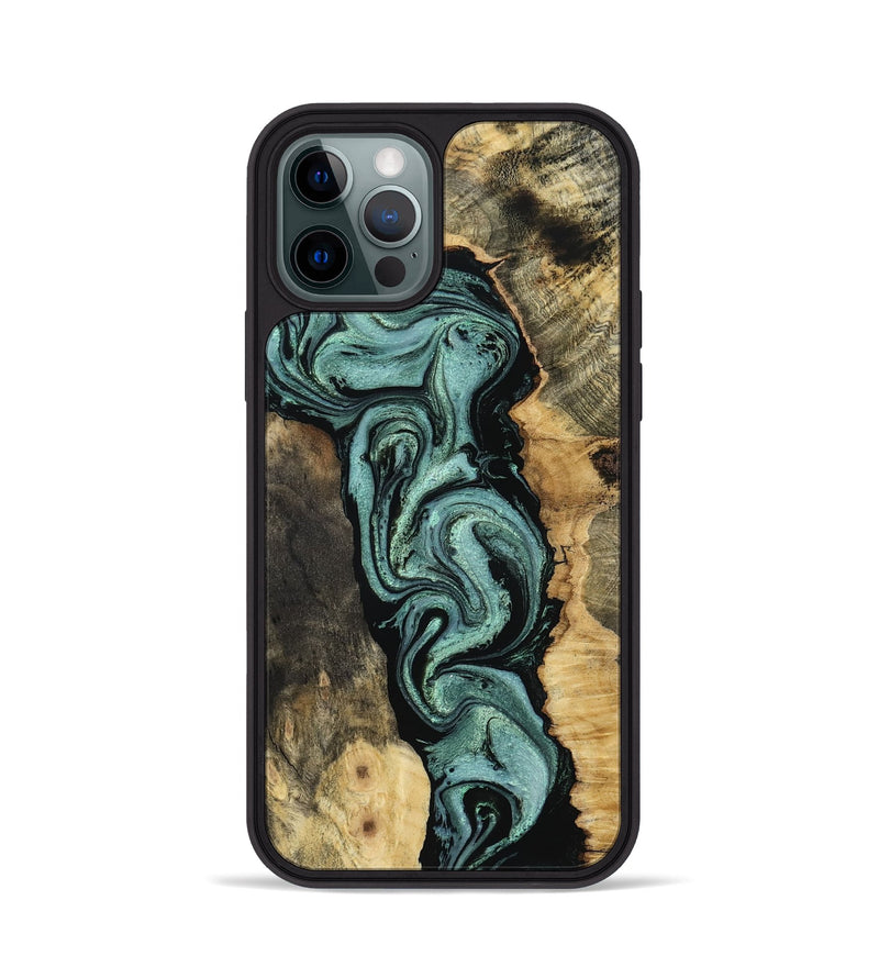 iPhone 12 Pro Wood Phone Case - Meaghan (Green, 801782)