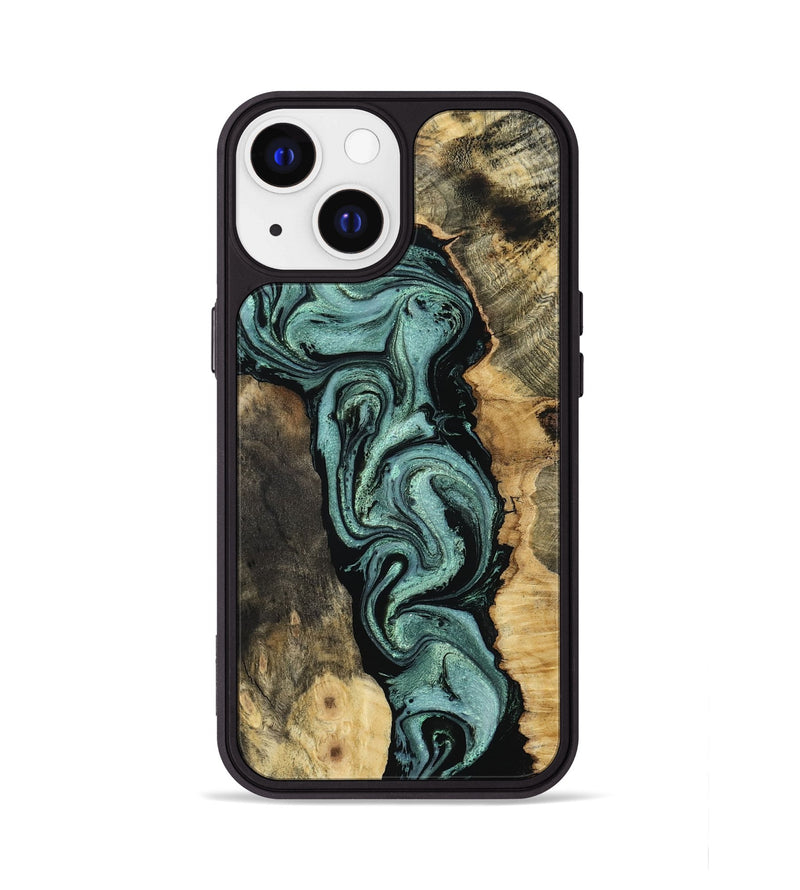 iPhone 13 Wood Phone Case - Meaghan (Green, 801782)