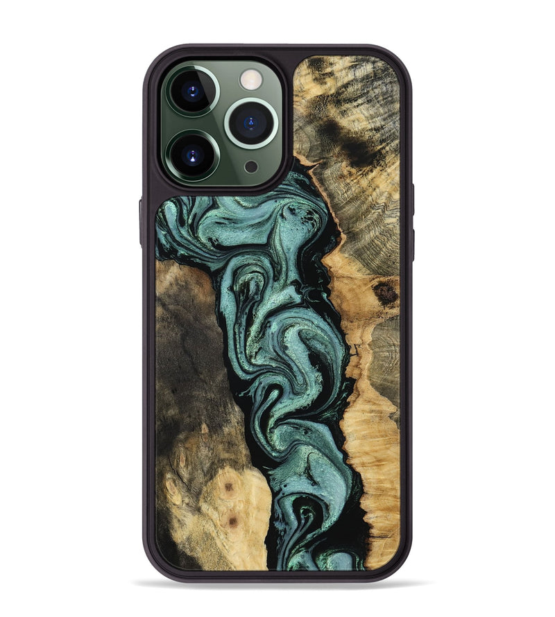 iPhone 13 Pro Max Wood Phone Case - Meaghan (Green, 801782)