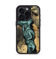 iPhone 15 Pro Wood Phone Case - Meaghan (Green, 801782)