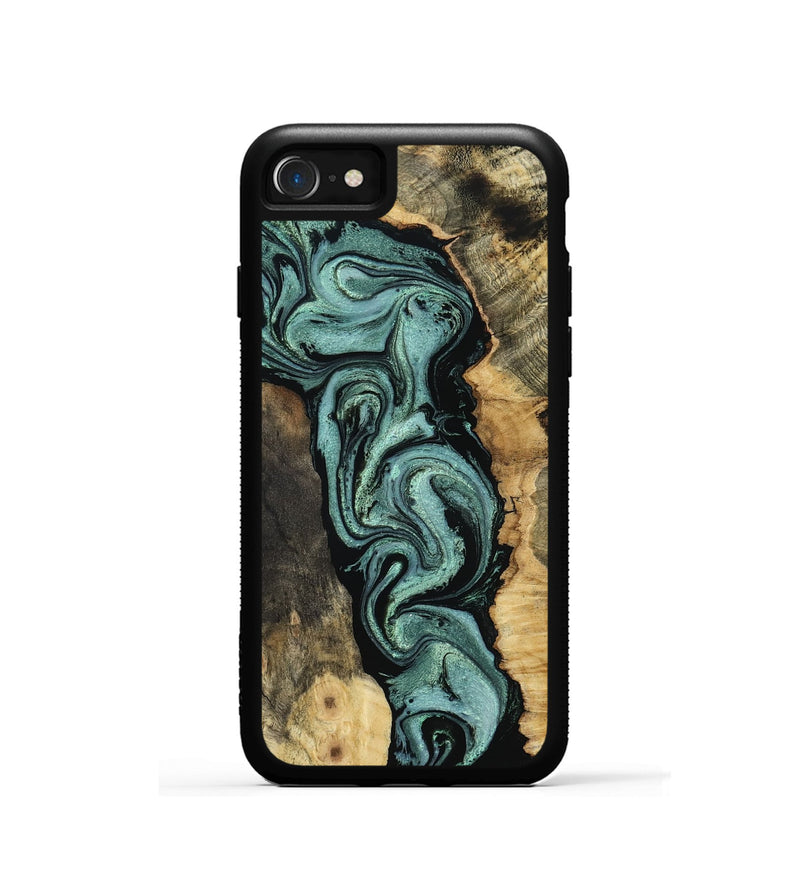 iPhone SE Wood Phone Case - Meaghan (Green, 801782)