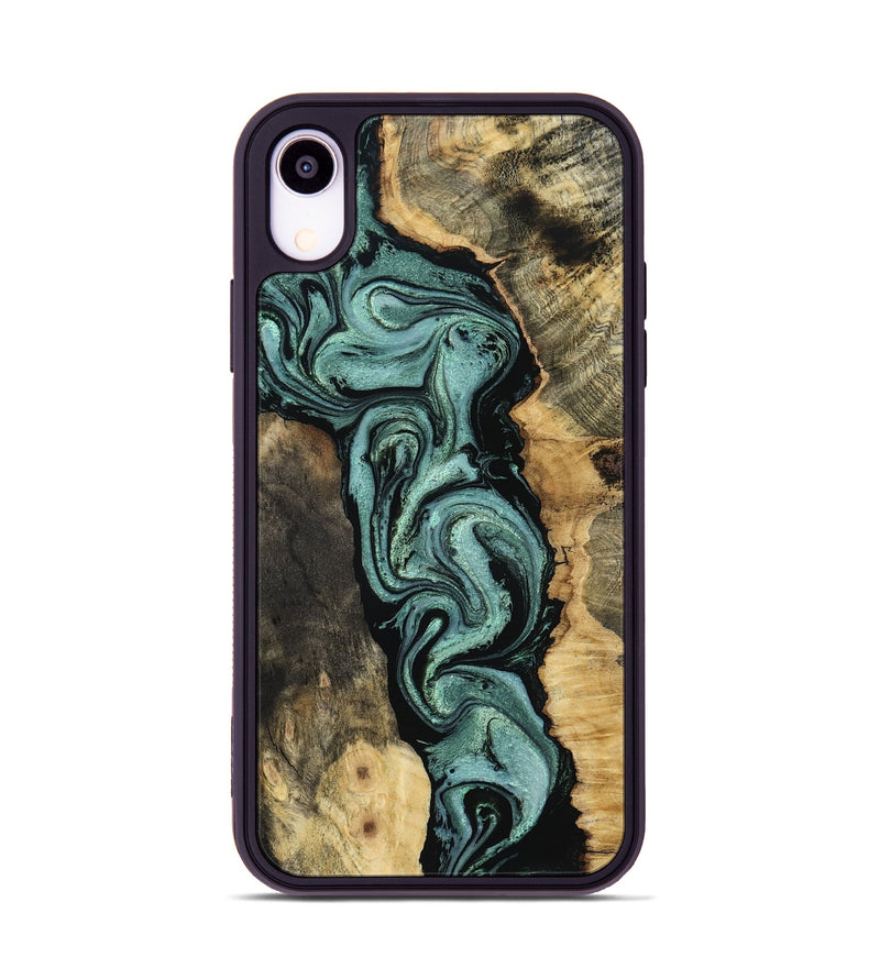 iPhone Xr Wood Phone Case - Meaghan (Green, 801782)