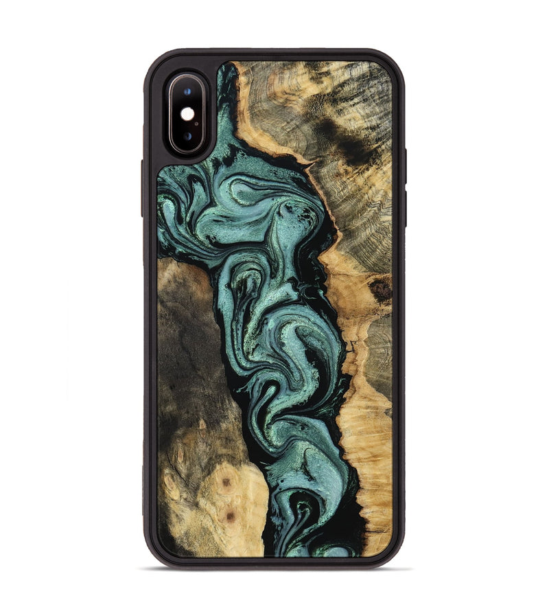 iPhone Xs Max Wood Phone Case - Meaghan (Green, 801782)