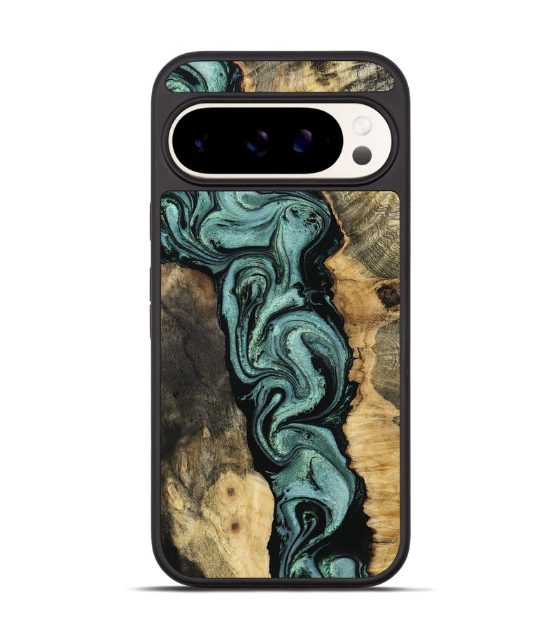 Pixel 9 Pro Wood Phone Case - Meaghan (Green, 801782)